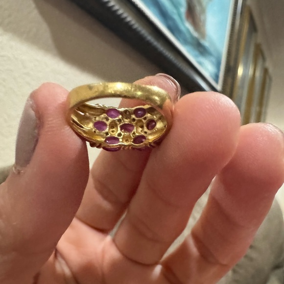 Sold! Stunning 2.5CT Natural Ruby & Diamonds Ring 18K YG Size 5.5, 5.1 grams - Picture 15 of 17